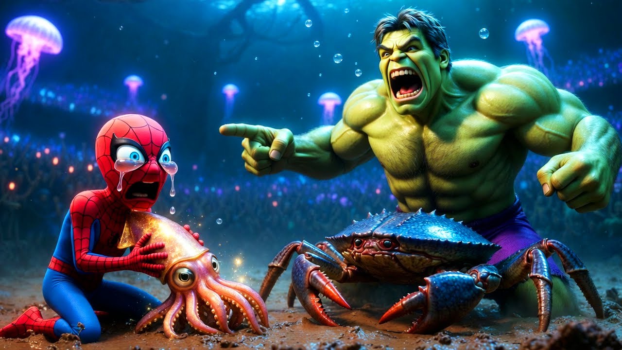 SPIDER MAN vs HULK Race War! Golden Squid & Wyvern UPGRADE!