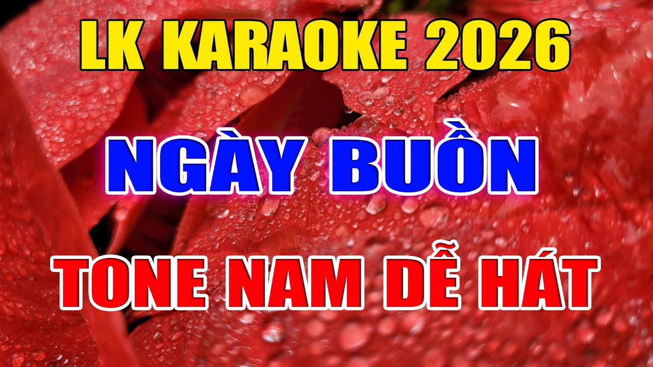 Liên Khúc Slowrock Tone Nam Dễ Hát Karaoke Ngày Buồn Karaoke Đức Duy - Beat 2026