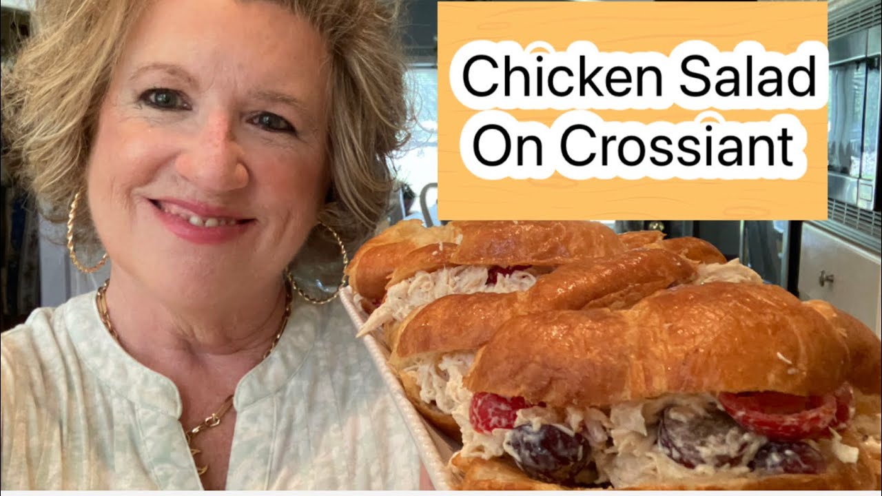 Homemade Chicken Salad On Croissant Sandwich! The Best Chicken Salad Ever!