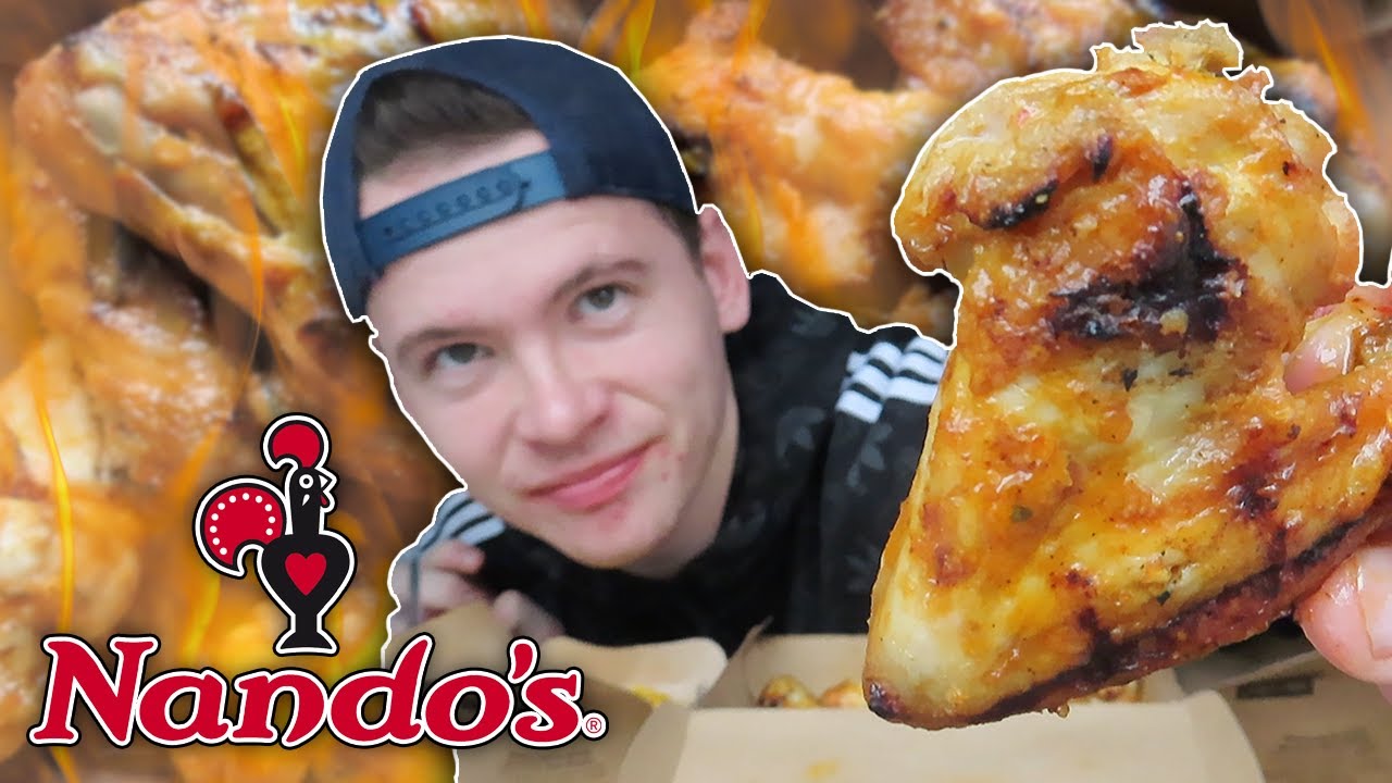 Eating Nando's 10 EXTRA HOT 🔥  CHICKEN WINGS 🍗   NO EDIT EATING