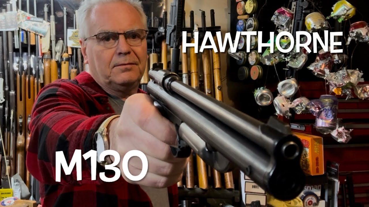 Многозарядный помповый пистолет Hawthorne M130 калибра .22 производства Crosman для Montgomery Wards