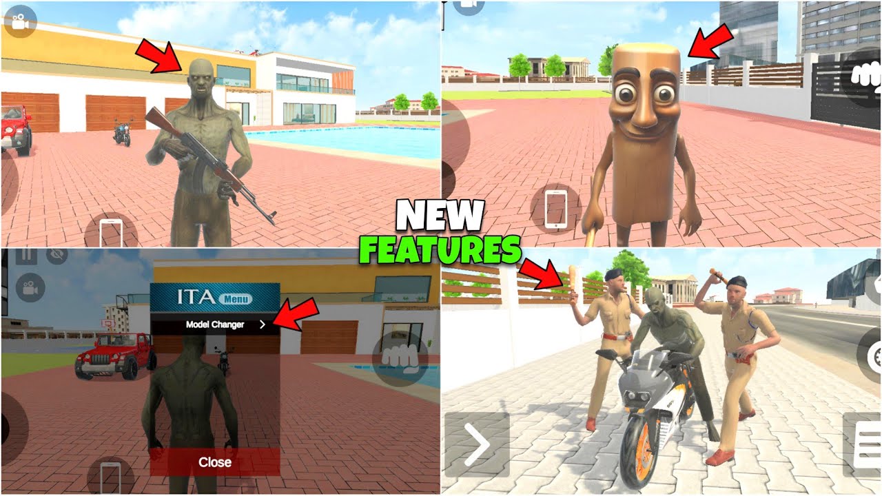 Indian Theft Auto Auto Simulator New Update🤑 ITA Menu + Character Add New Feature | Zombie Character