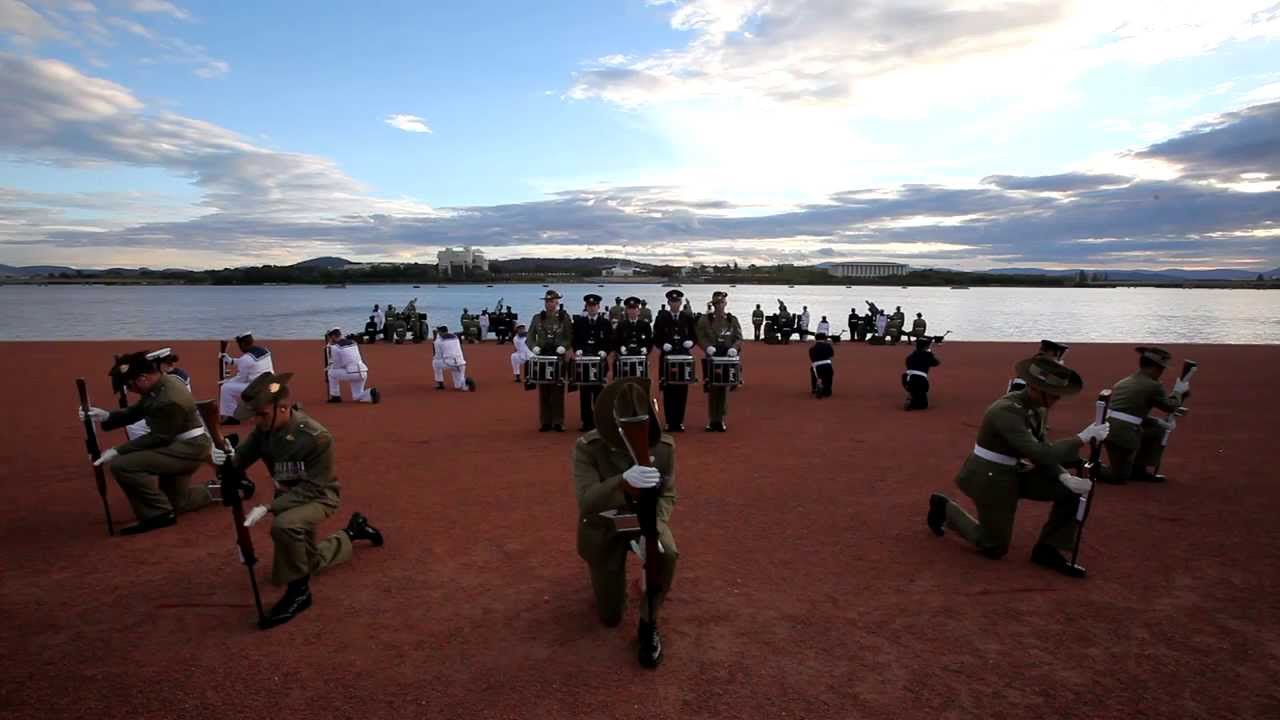 Australia's Federation Guard Precision Drill Team with Gun Line Skyfire 2014