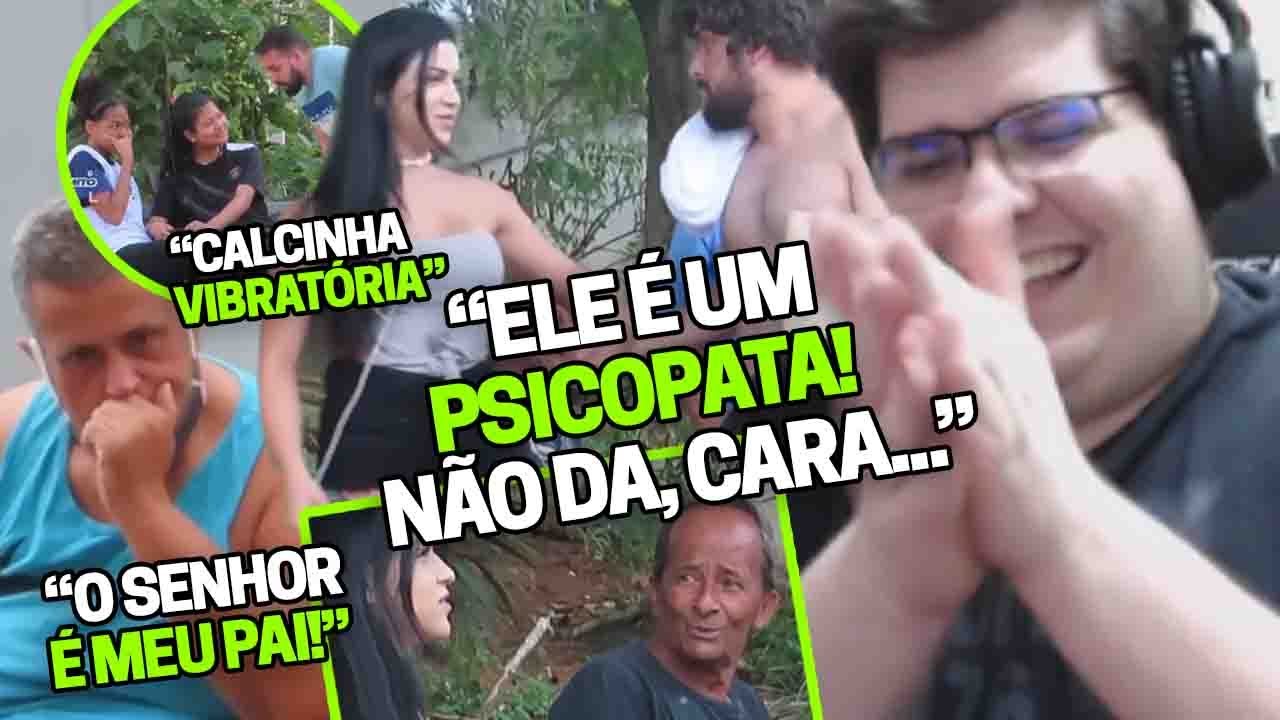 CASIMIRO PASSA MAL AO REAGIR: MENDIGO SAÍNDO COM SUPER GATA - MANDE A SUA #238 | Cortes do Casimito