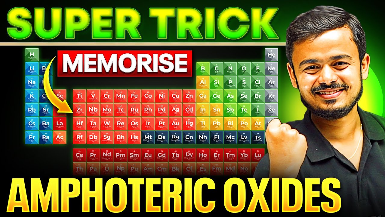 Super Trick To Learn Amphoteric Oxides in 5 Minutes 🤩 | Class 12th Boards