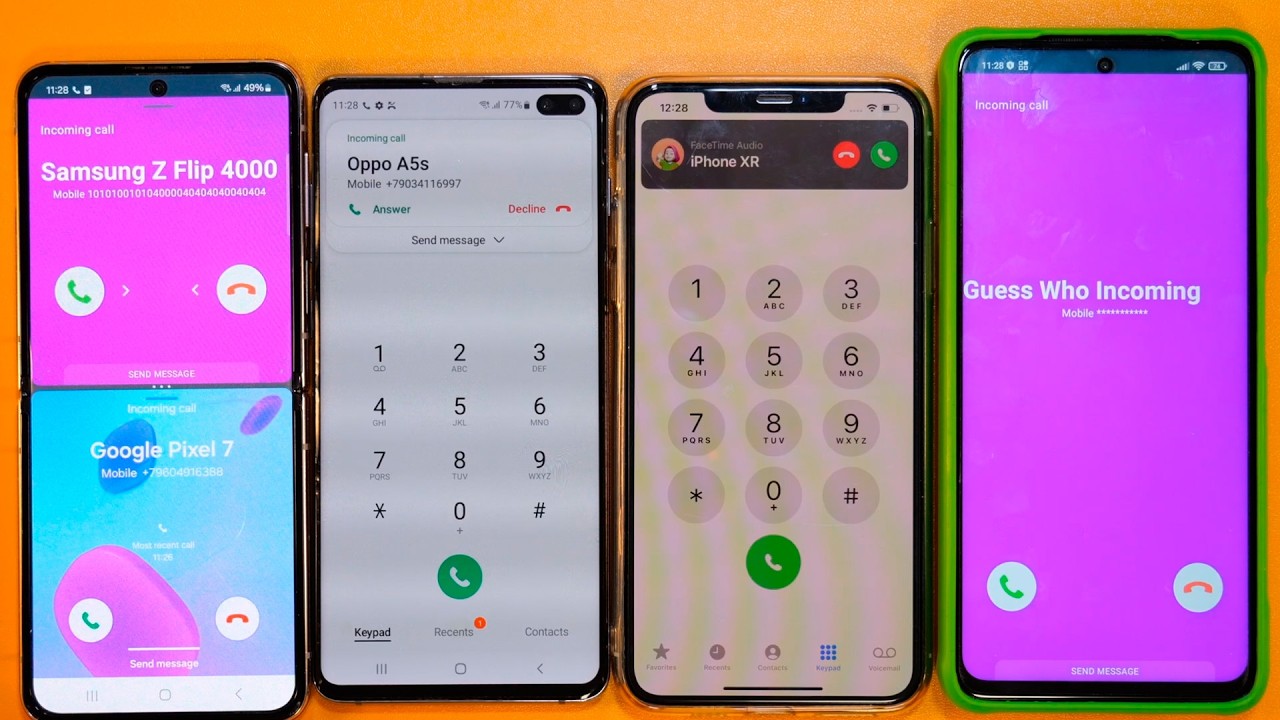 INCOMING CALL& DOUBLE FAKE CALL AT THE SAME TIME IPHONE 11 P M SAMSUNG GALAXY Z FLIP4 S10+ XIAOMI
