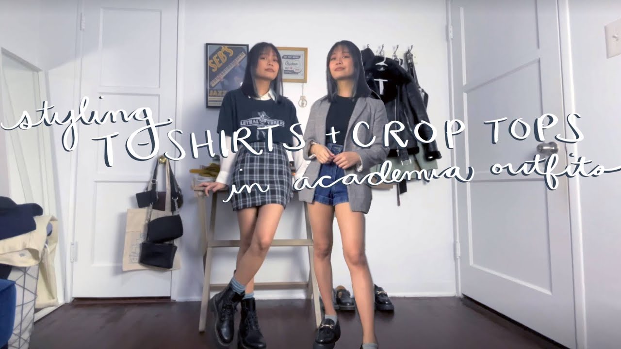 Casual Academia Outfits: T-SHIRTS & CROP TOPS