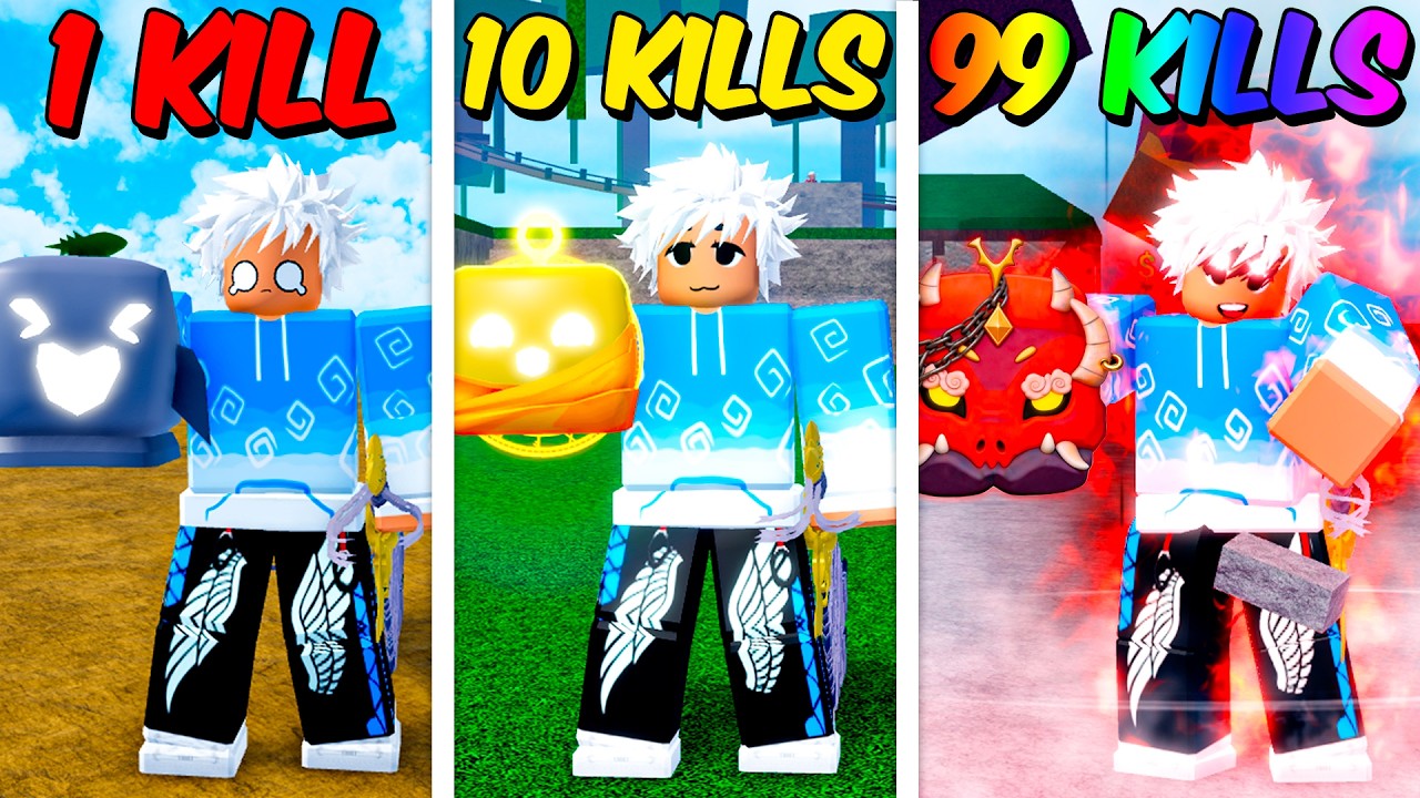 Blox Fruits mas a cada kill minha fruta evolui!