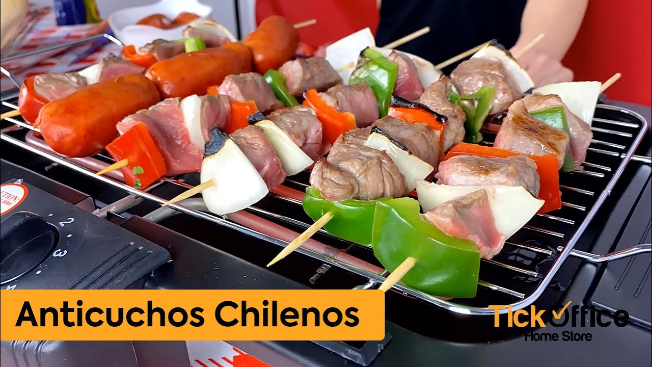 Cómo hacer anticuchos Chilenos en parrilla eléctrica / FONDA EN CASA