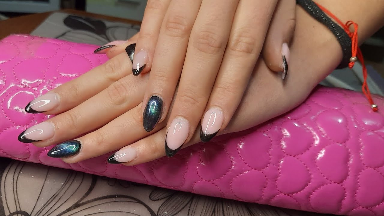 Polygel nail art + french manicure 💅 😍 Ноктопластика с полигел + френски маникюр 💅🥰