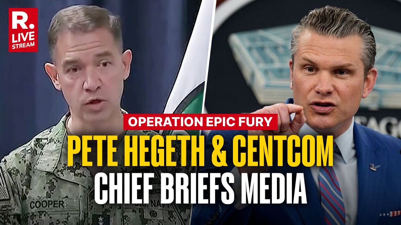LIVE: Pete Hegseth & CENTCOM Chief Admiral Brad Cooper Briefs on Operations Epic Fury against Iran