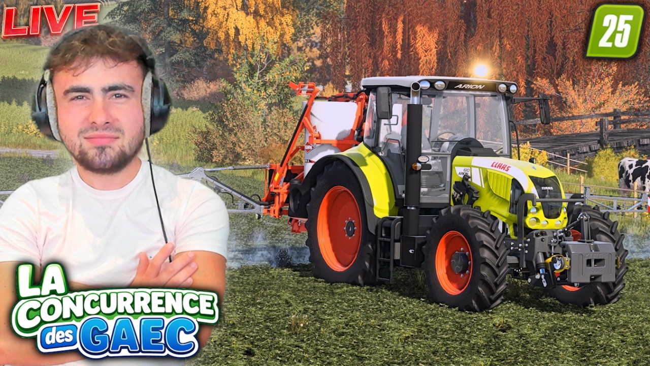 RAMASSAGE DU FOIN + PULVÉ ! Farming Simulator 25 (La Concurrence Des Gaec)