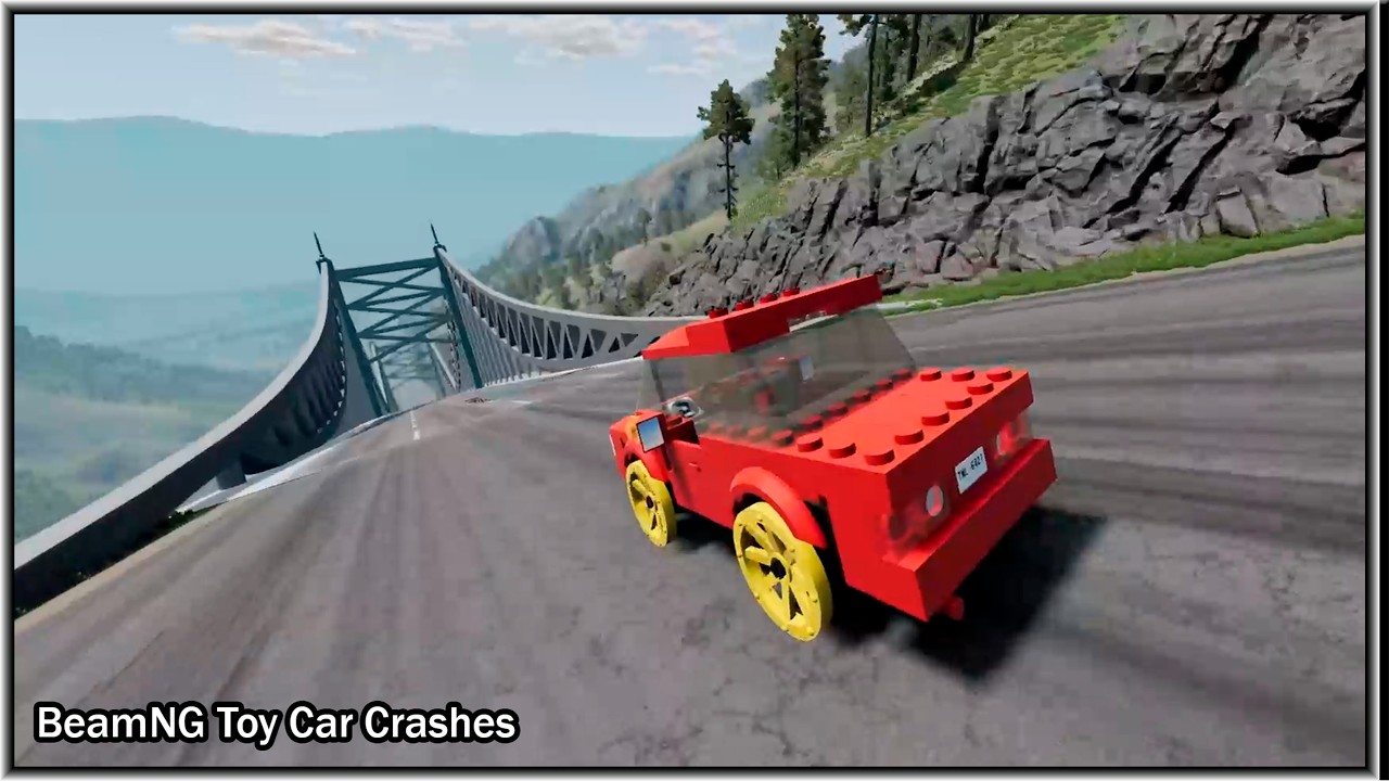 LEGO Cars in Full Throttle INSANE Long Downhill Mayhem! #6 - BeamNG.drive