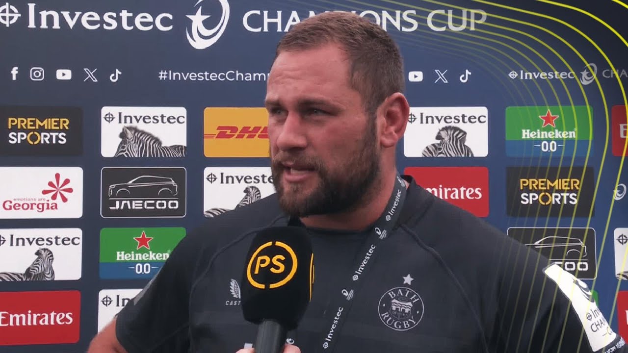 Thomas du Toit speaks after Player of the Match display for Bath Rugby against Saracens