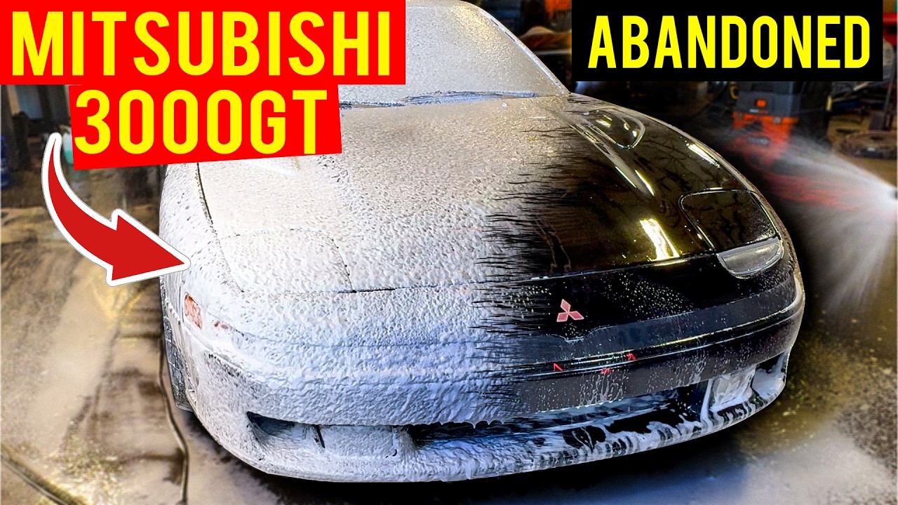 ABANDONED FOR 15 YEARS Mitsubishi 3000GT VR4 Turbo First Wash | Disaster Car Detailing Restoration!