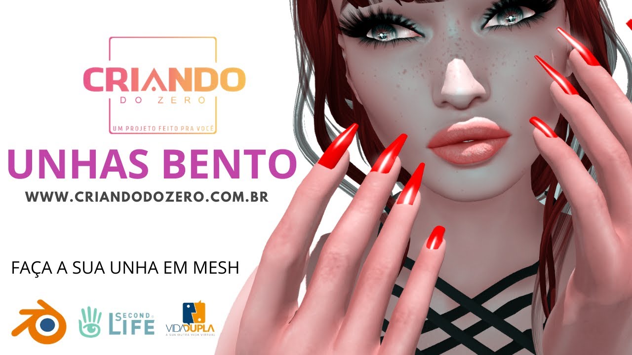 Unha em Mesh Bento para Second Life - Blender 2.79