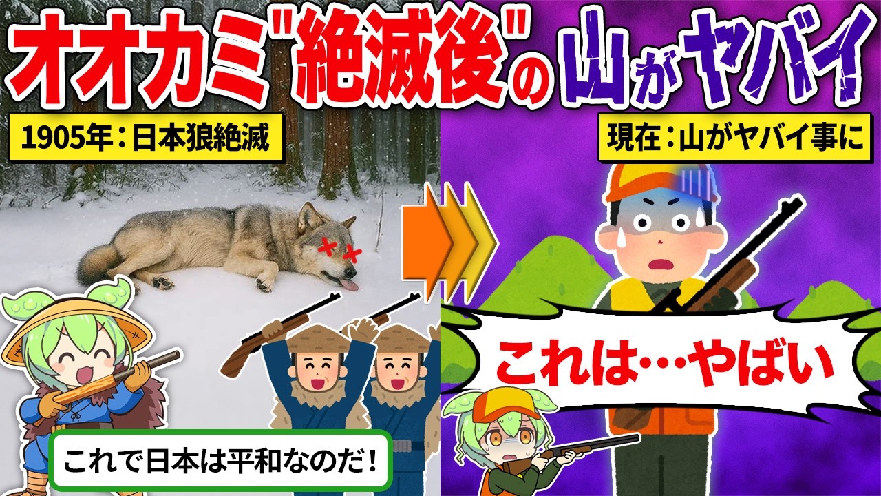 オオカミが絶滅した後の