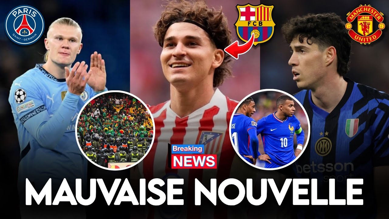📰 : Alvarez rejoindra le Barça, PSG se renseigne sur Halaand, United veut Bastoni... #barca #real 