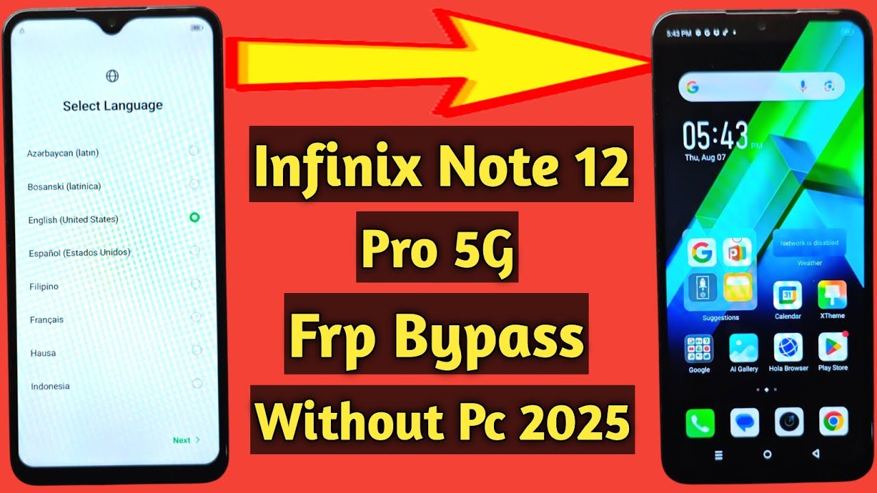Infinix note 12 pro frp bypass | Infinix note 12 pro 5g frp bypass without pc