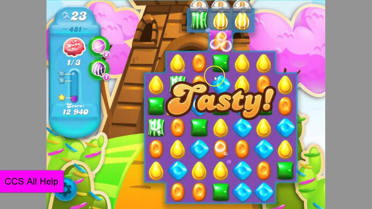 Candy Crush Soda Saga Level 481 Bubble Rush!