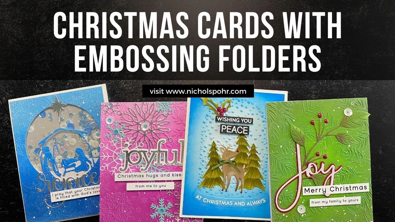 Christmas Cards with Embossing Folders (Simon Says Stamp)