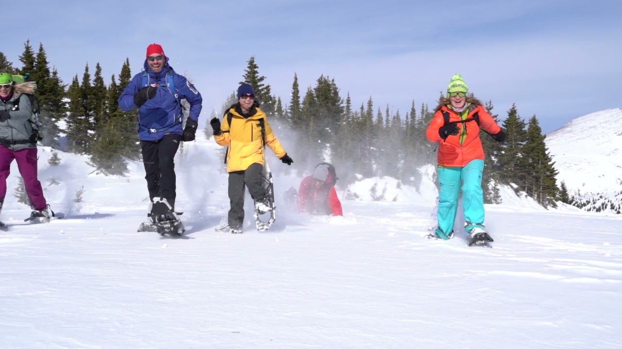 Snowshoe on Top of the World at Sunshine Meadows