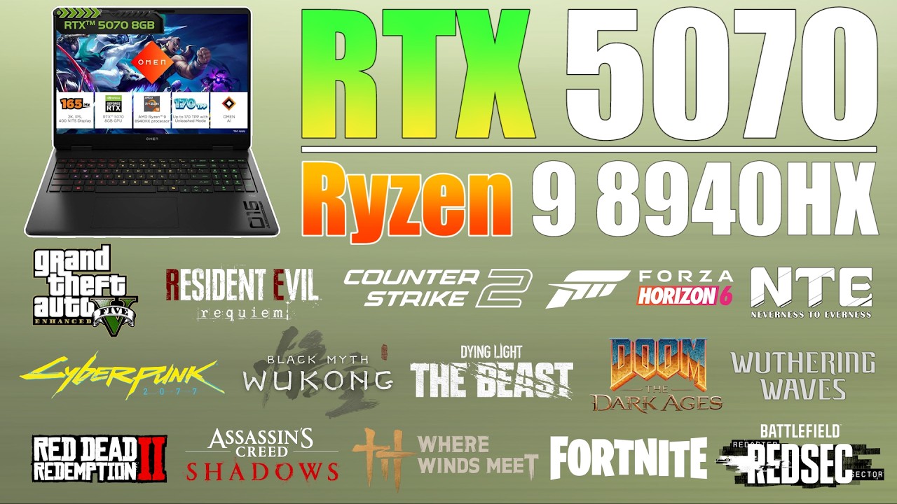 HP OMEN RTX 5070 + Ryzen 9 8940HX in 2026 &ndash; Worth Buying? (18 Games Tested)