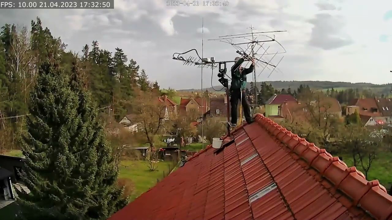 mounting SAT antennas at OK2ZC QTH