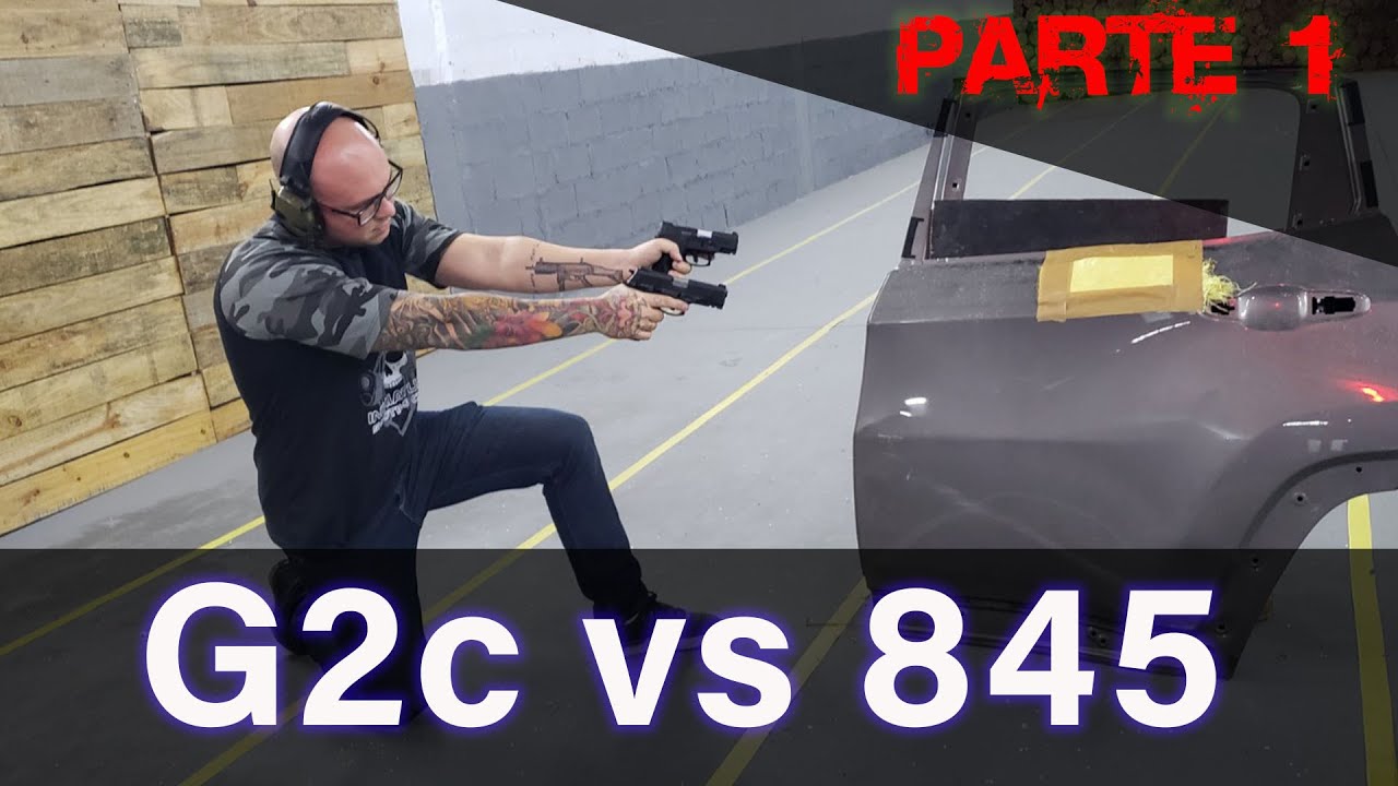 Comparação da Pistola Taurus G2c 9mm x 845 .45 ACP em ação - Parte 1 - Armas Nacionais