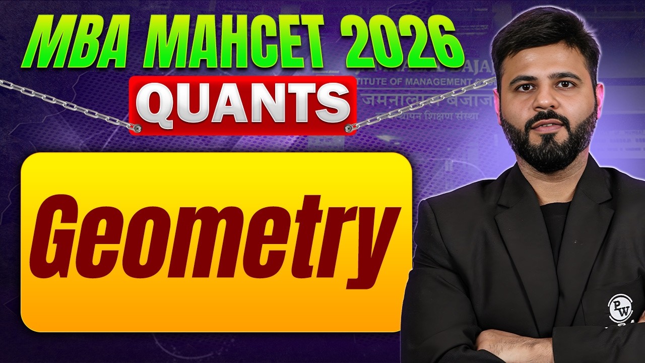 MBA MAHCET Preparation 2026  | Geometry | MBA Wallah