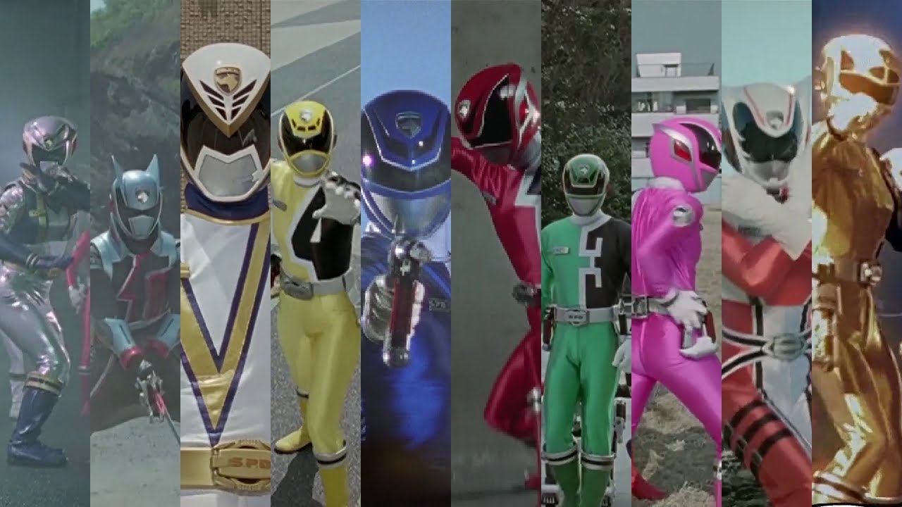 Tokusou Sentai Dekaranger - Each Ranger's Henshin/Transformation