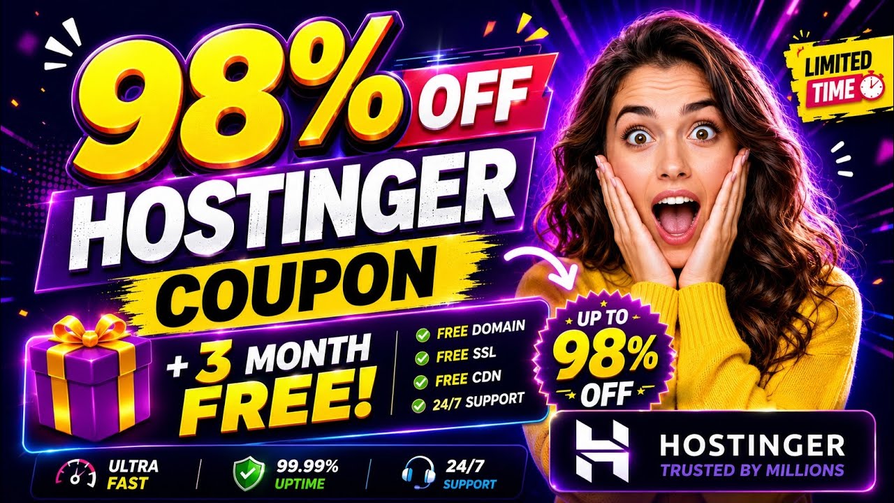🛑 WAIT! Don't Miss This ✅ Hostinger Coupon Code 2026 🔥 | Hostinger Discount Code | Hostinger Promo