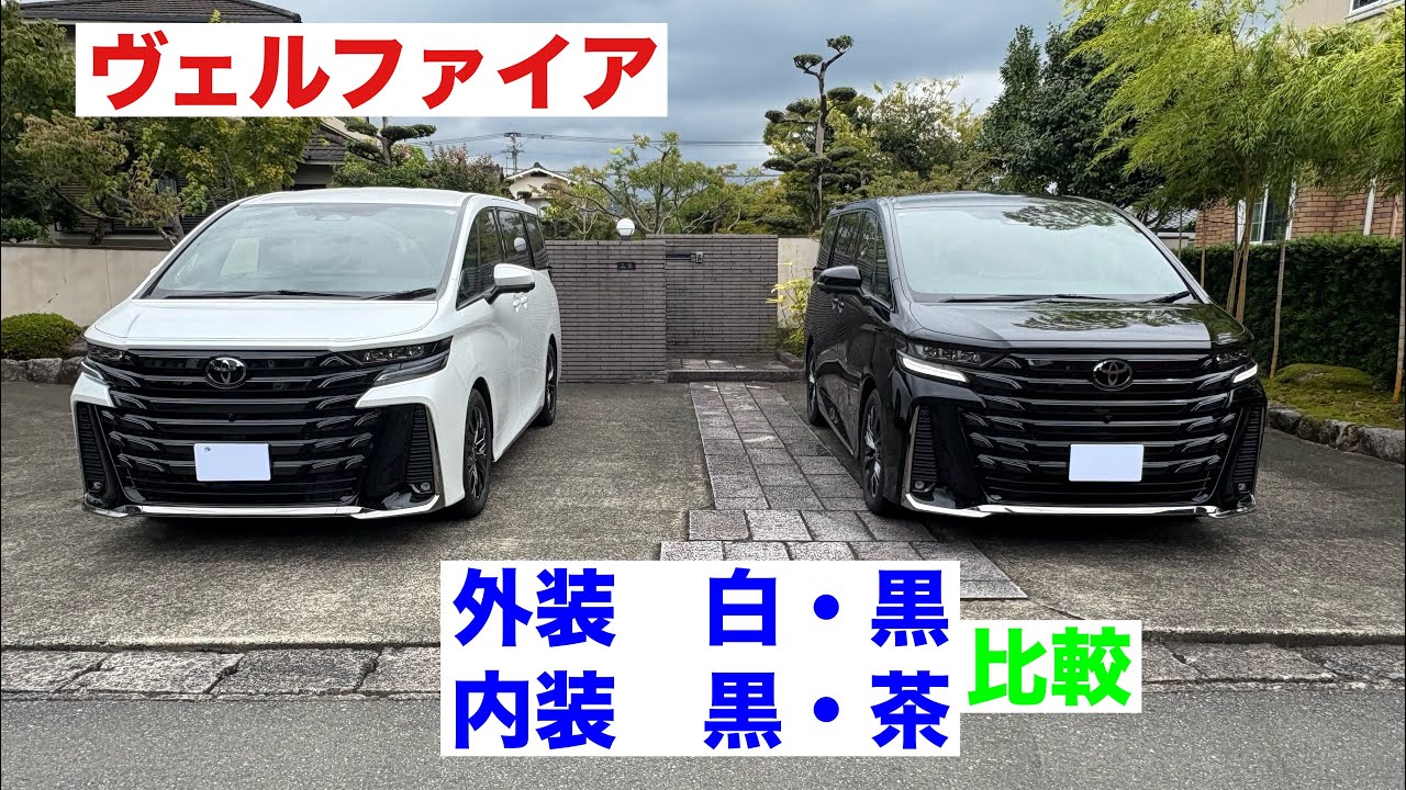 ヴェルファイア外装白黒・内装黒茶比較 #ヴェルファイア #アルファード #vellfire #alphard #toyota #automobile