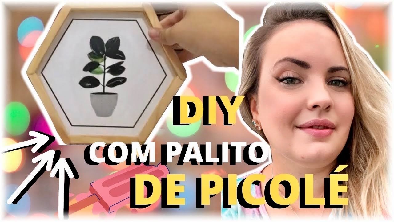 🟢 COMO FAZER QUADROS COM PALITO DE PICOLÉ !! (Fácil e barato )
