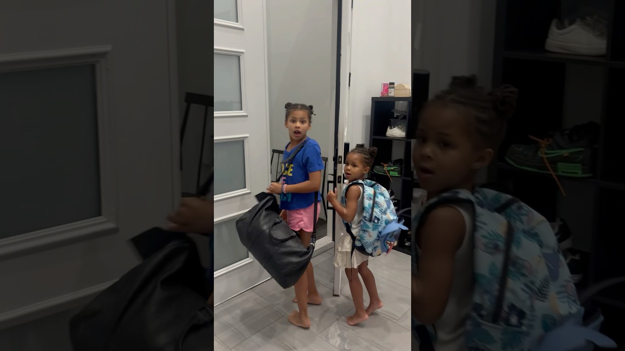 Dad catches daughter and little sister sneaking out the house because of this #shorts