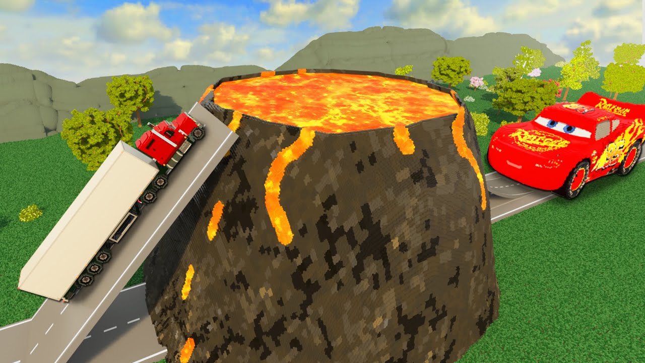 Big & Small Cars vs Volcano  - Teardown