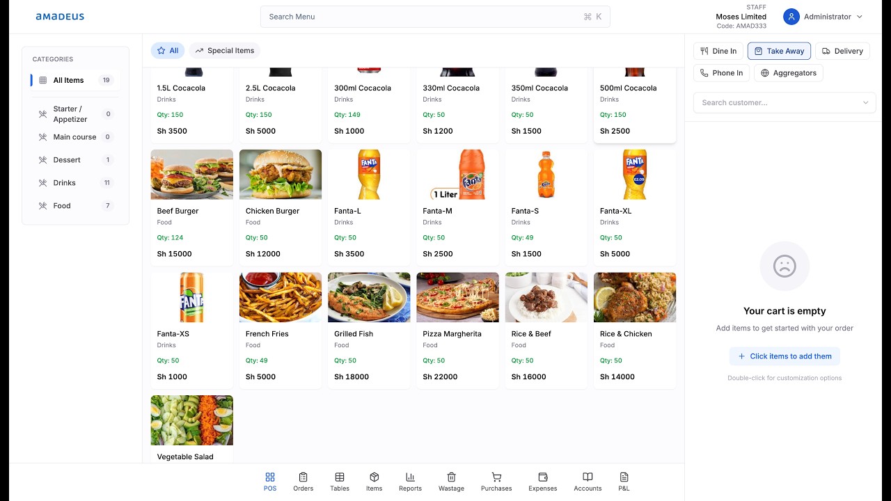 Restaurant & Bar Management System(Restaurant POS with ERPNext V16) Tracks Sales, Stock & Profit.