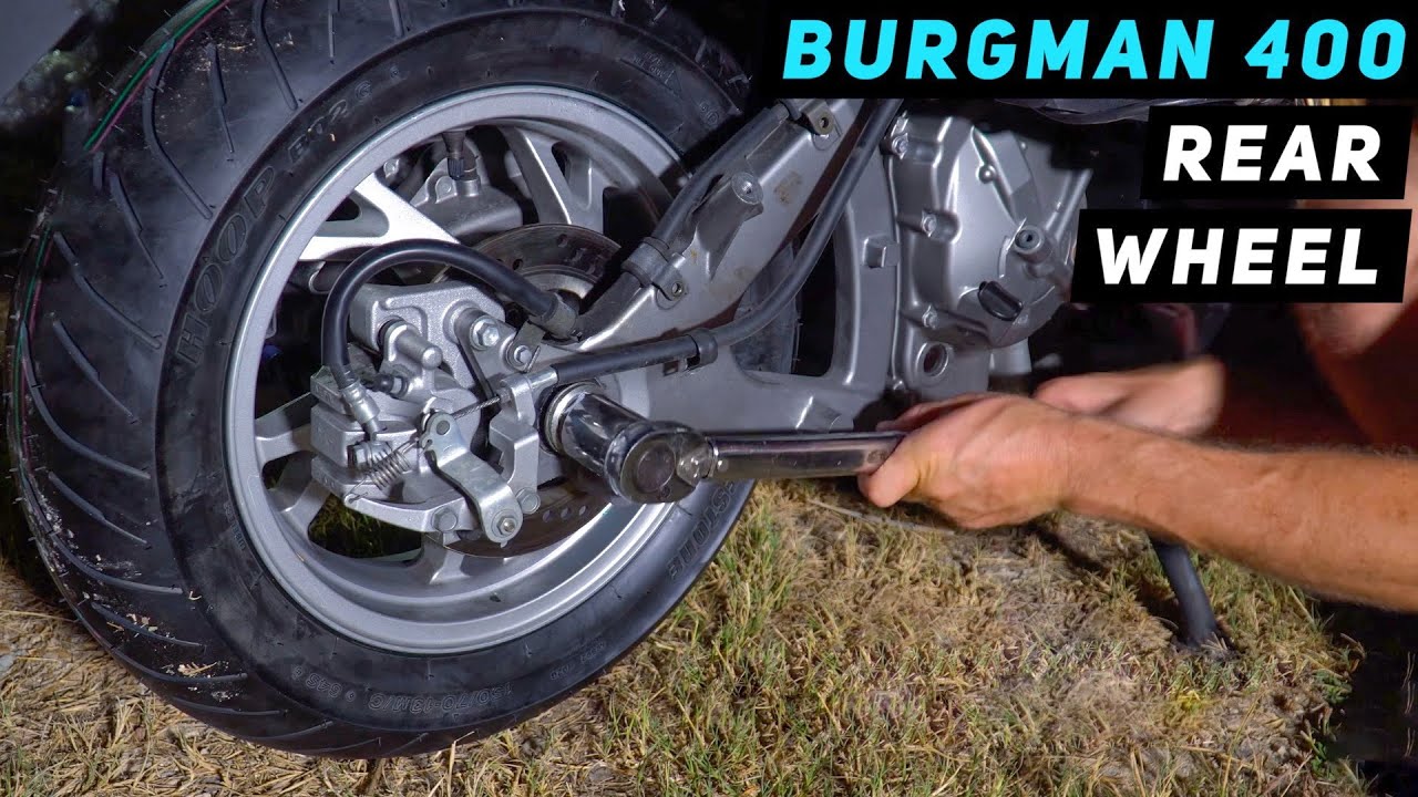 Suzuki Burgman 400 - Rear Wheel Installation - 2007-2016 | Mitch's Scooter Stuff