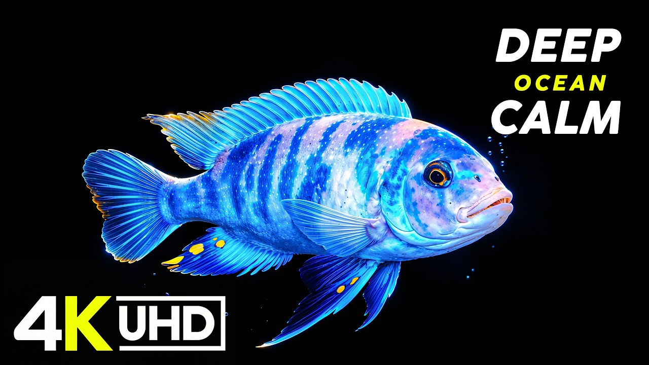 Deep Ocean Calm 4K 🌊 Relaxing Music - The Best 4K Sea Animals for Relaxation