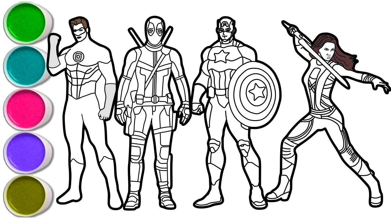 Draw Amazing Superheroes in Just Minutes! Green Lantern, Deadpool, Captain America, and Gamora.