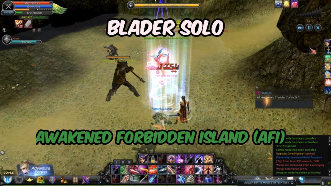 Blader Solo Awakened Forbidden Island (AFI) CABAL Ultimate Combo SEA