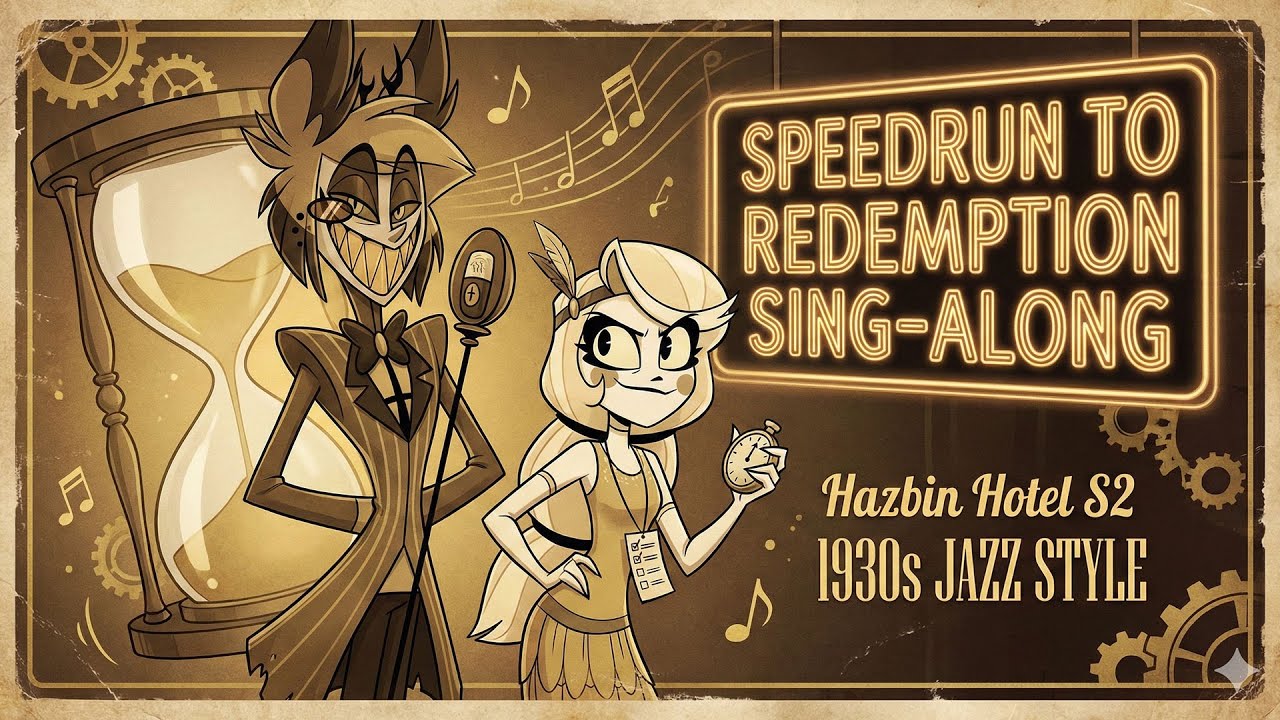 Speedrun to Redemption (Sing-Along) - Hazbin Hotel S2  1930s Villain Jazz Song 📻