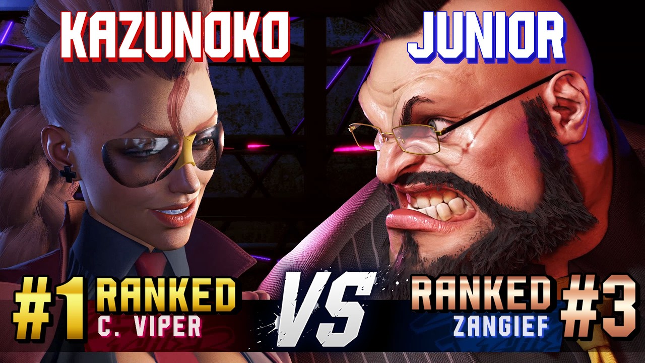 SF6 ▰ KAZUNOKO (#1 Ranked C.Viper) vs JUNIOR (#3 Ranked Zangief) ▰ High Level Gameplay
