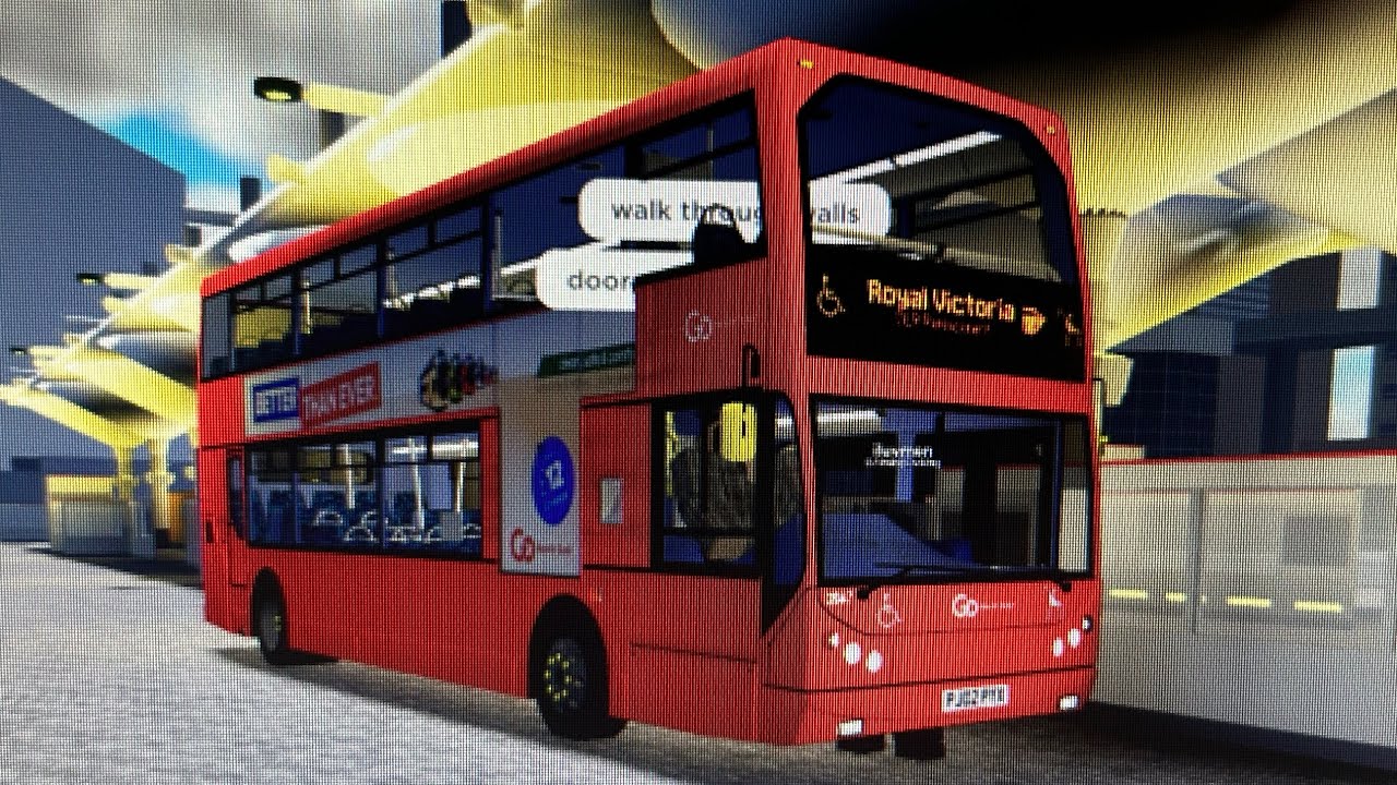 The DLR Bus replacement service in Apllesville! | #buses #trains #roblox