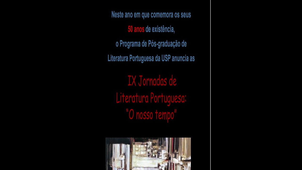 JORNADAS DE LITERATURA PORTUGUESA - USP - 2021 - 23/11