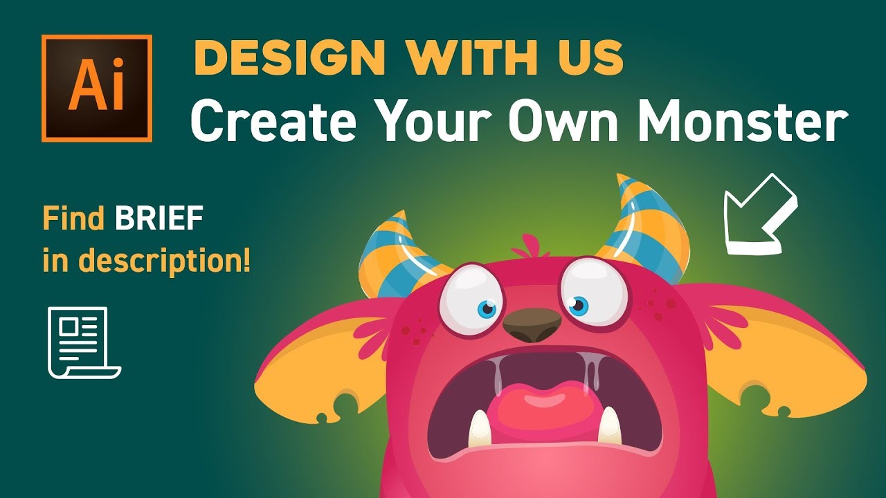 Design with Us - Create Your Own Monster in Adobe illustrator