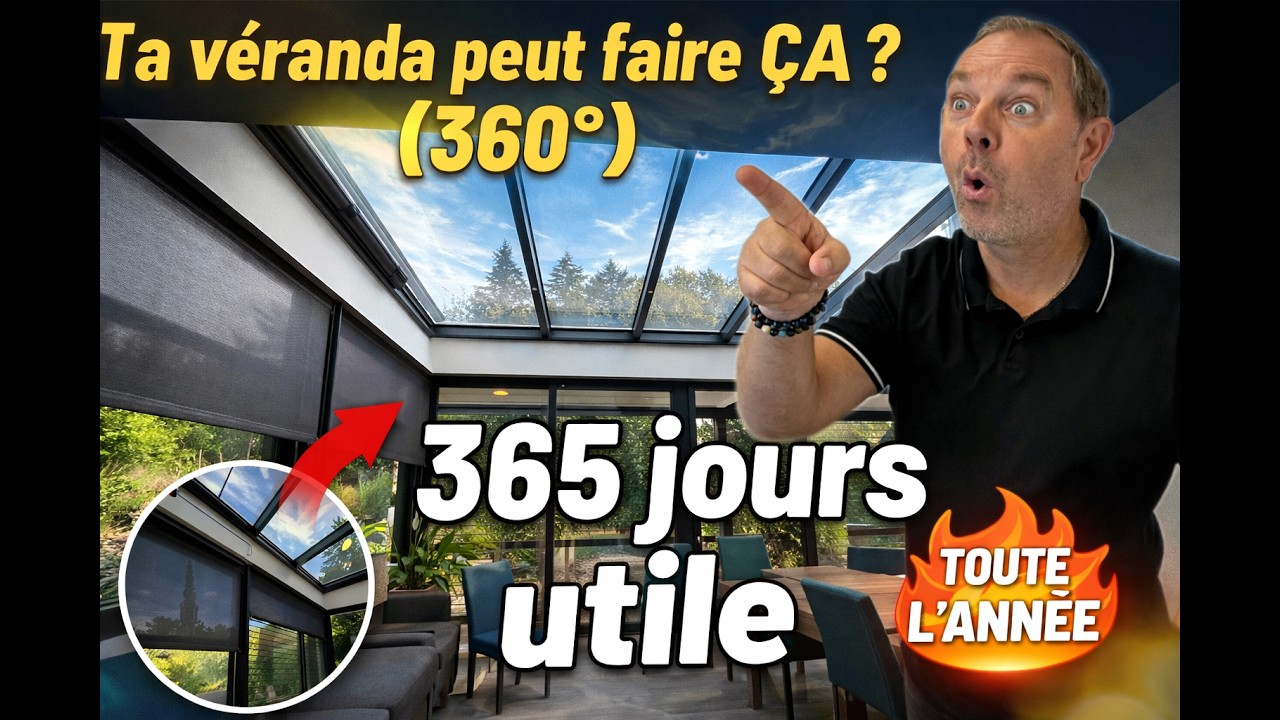 VISITE À 360 DEGRÉS D’UN ESPACE DE VIE VERANDA #veranda #extension #menuiserie