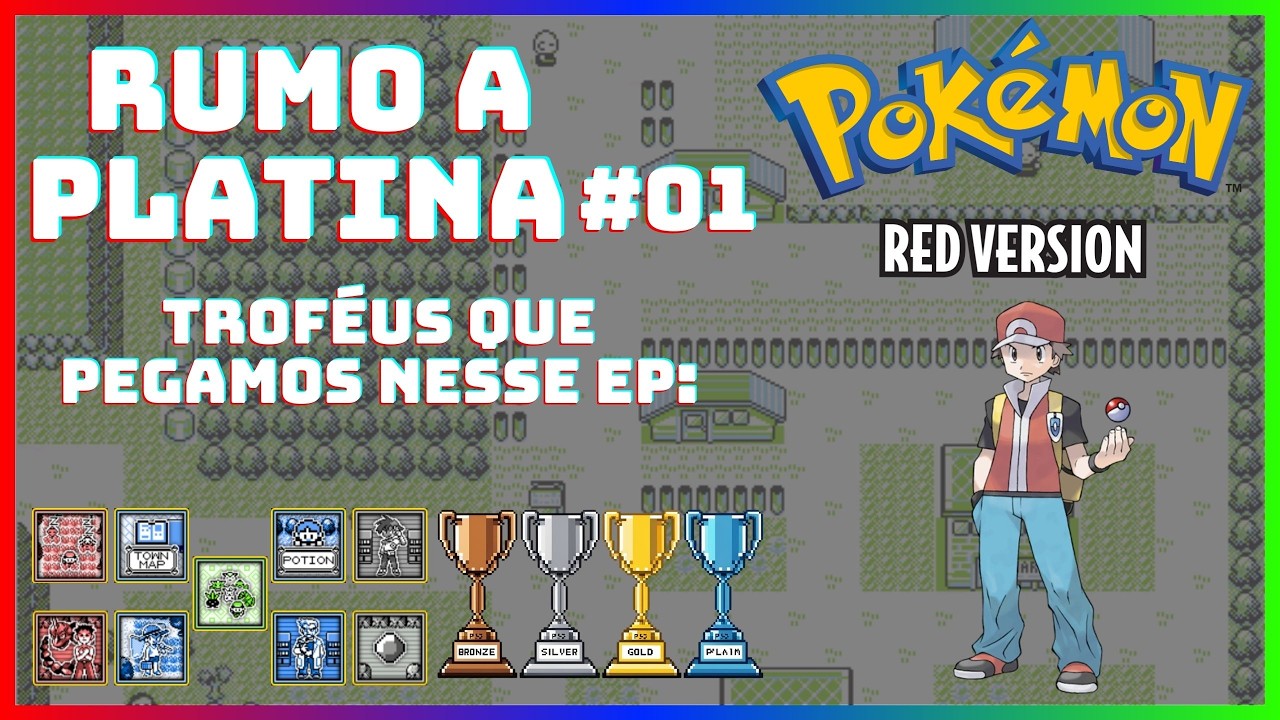 Pokémon Red #01 - Guia de Platina (Retroach/RetroAchievements) - O Inicio de uma Jornada