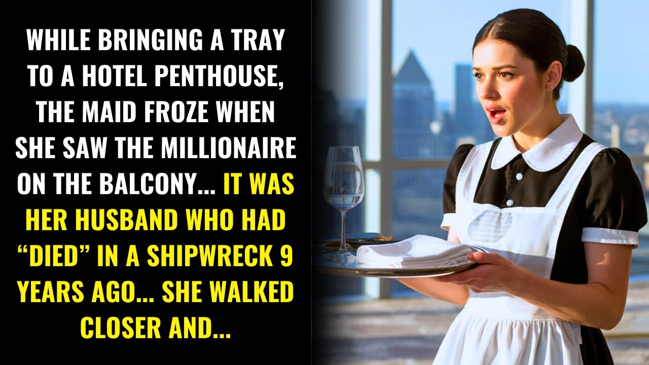THE MAID FROZE WHEN SHE SAW THE MILLIONAIRE… IT WAS HER HUSBAND WHO HAD “DIED” 9 YEARS AGO!