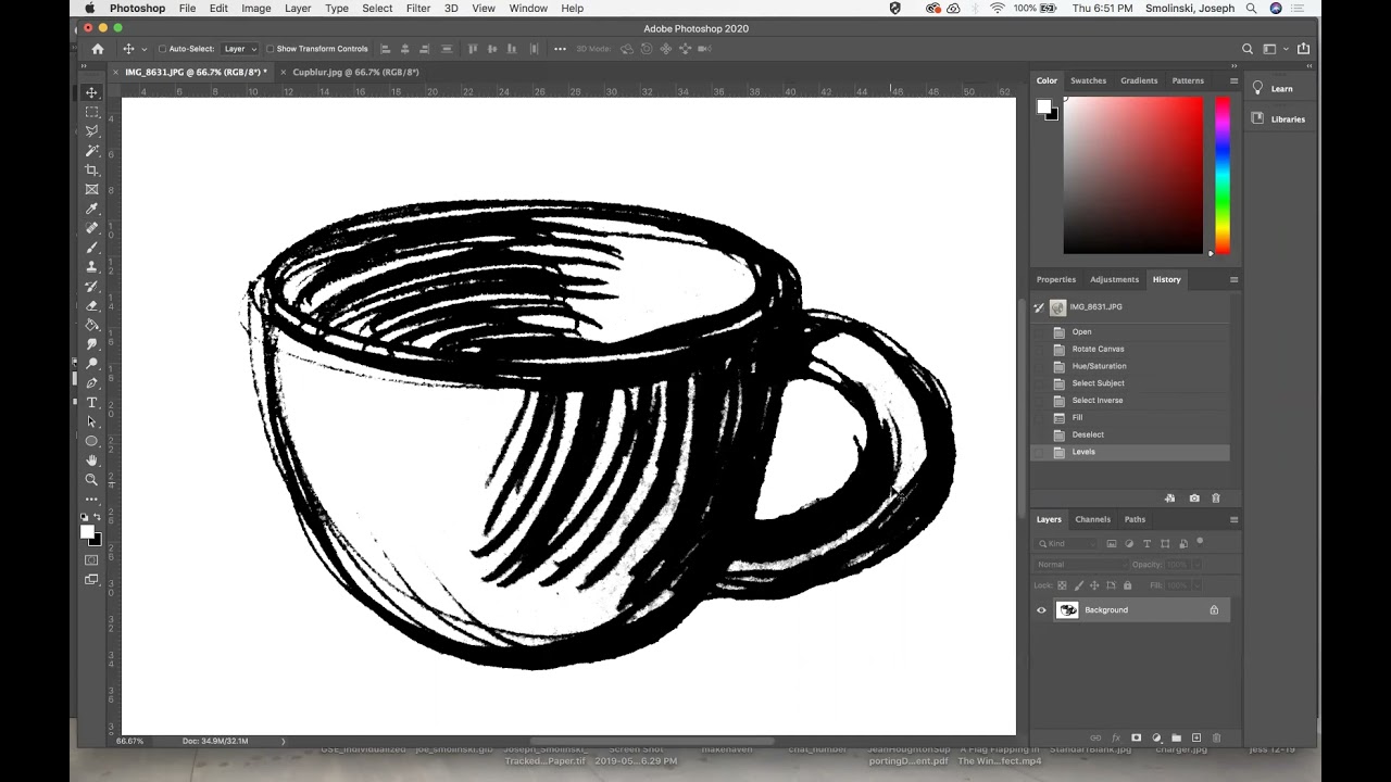 Pencil Drawing To Vector Image, Photoshop to Illustrator workflow